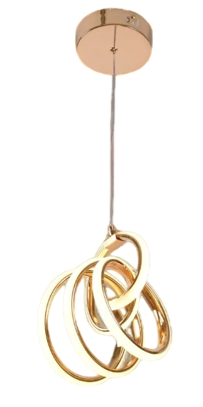 İmza Büyük Gold Kaplama Modern Sarkıt 3 Renk Led Avize Salon - Oturma Odası Ledli Avize